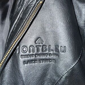 Montbleu  casino Black Leather Jacket